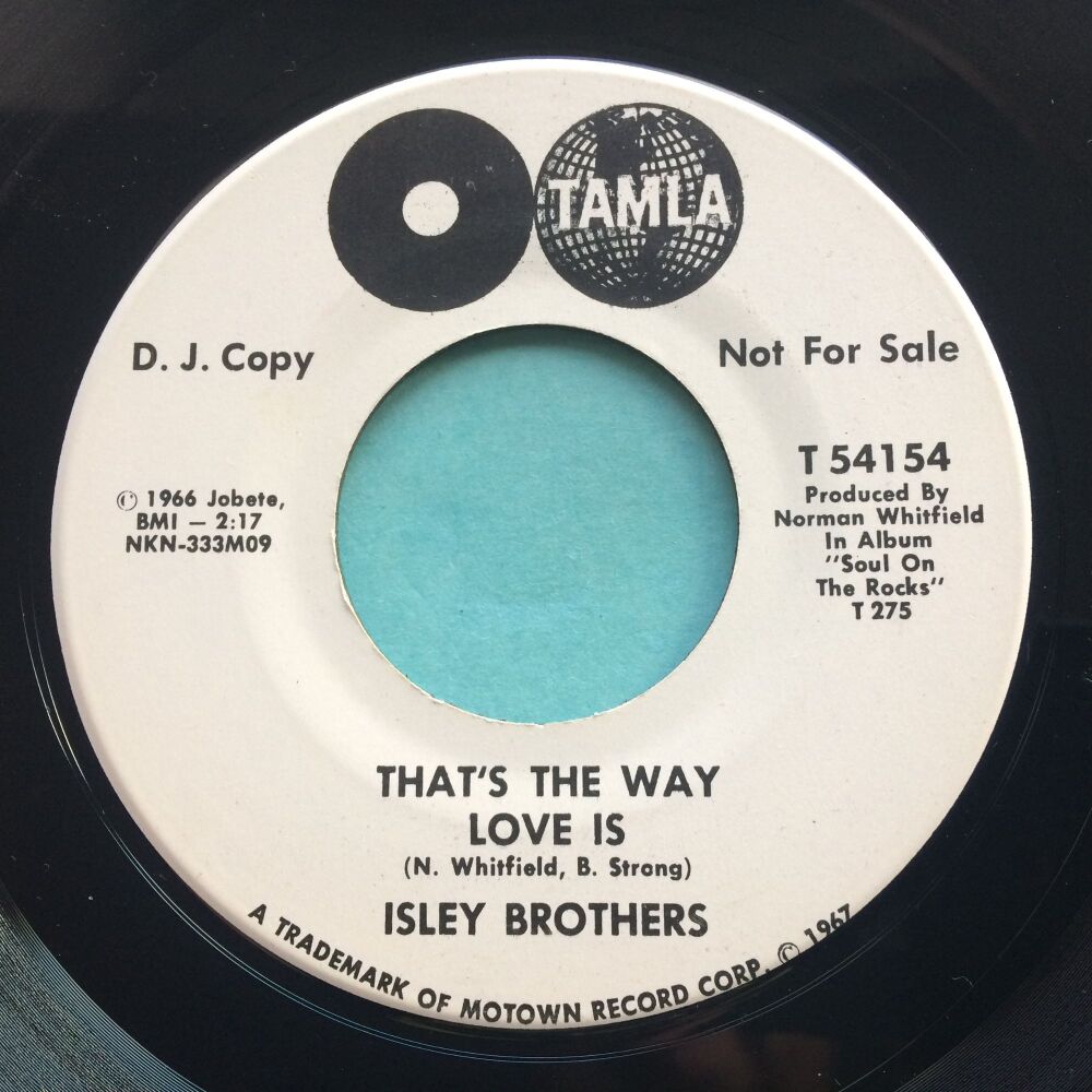 Isley Brothers - That's the way love is b/w (same) - Tamla promo - Ex