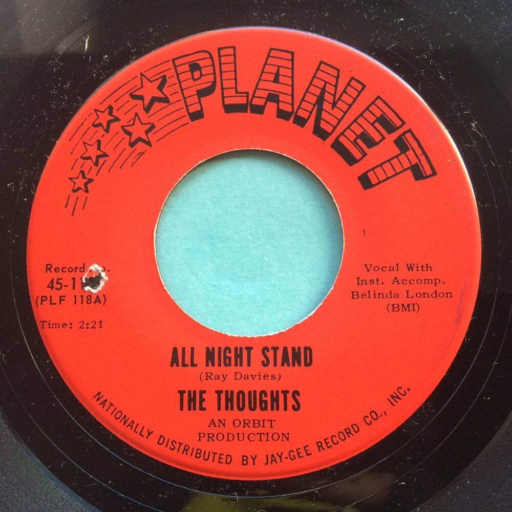 The Thoughts - All night stand b/w Memories of your love - Planet - Ex