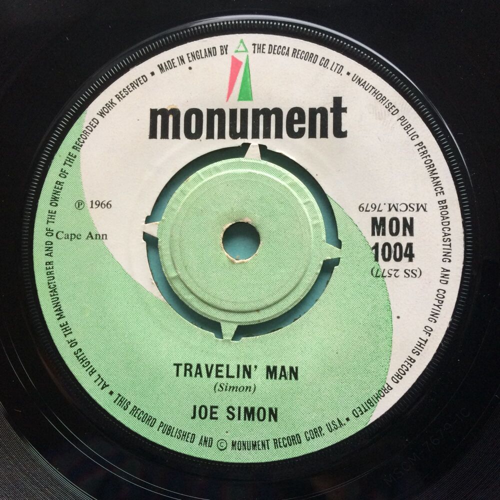 Joe Simon - Travelin' man - UK Monument - Ex-