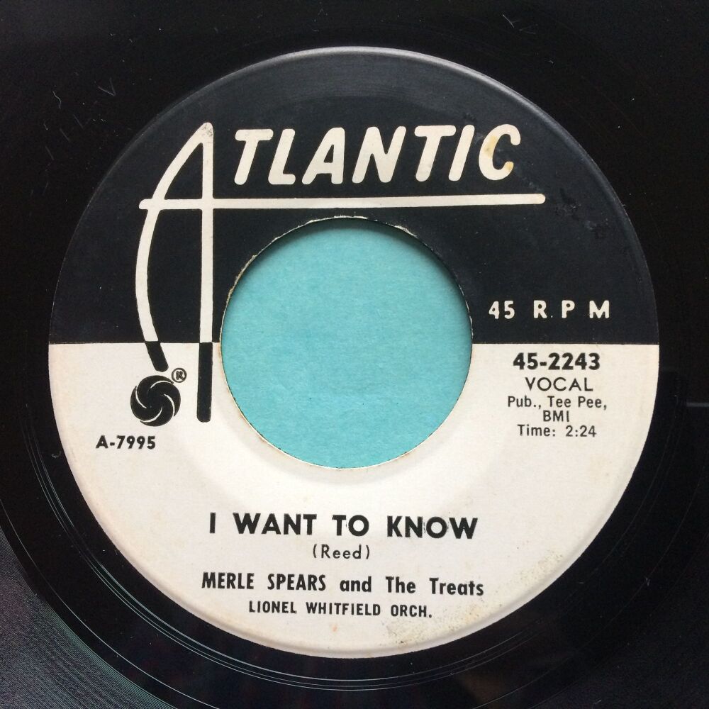 Merle Spears - I want to know - Atlantic promo - Ex-