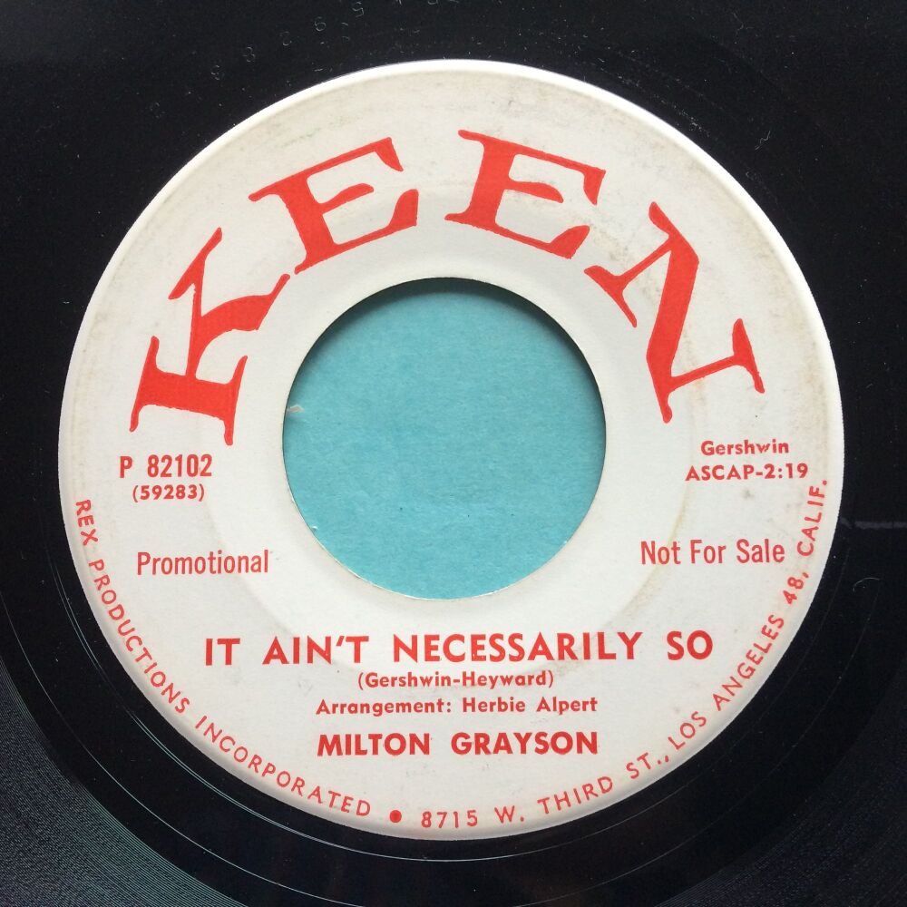 Milton Grayson - It ain't necessarily so - Keen promo - Ex-