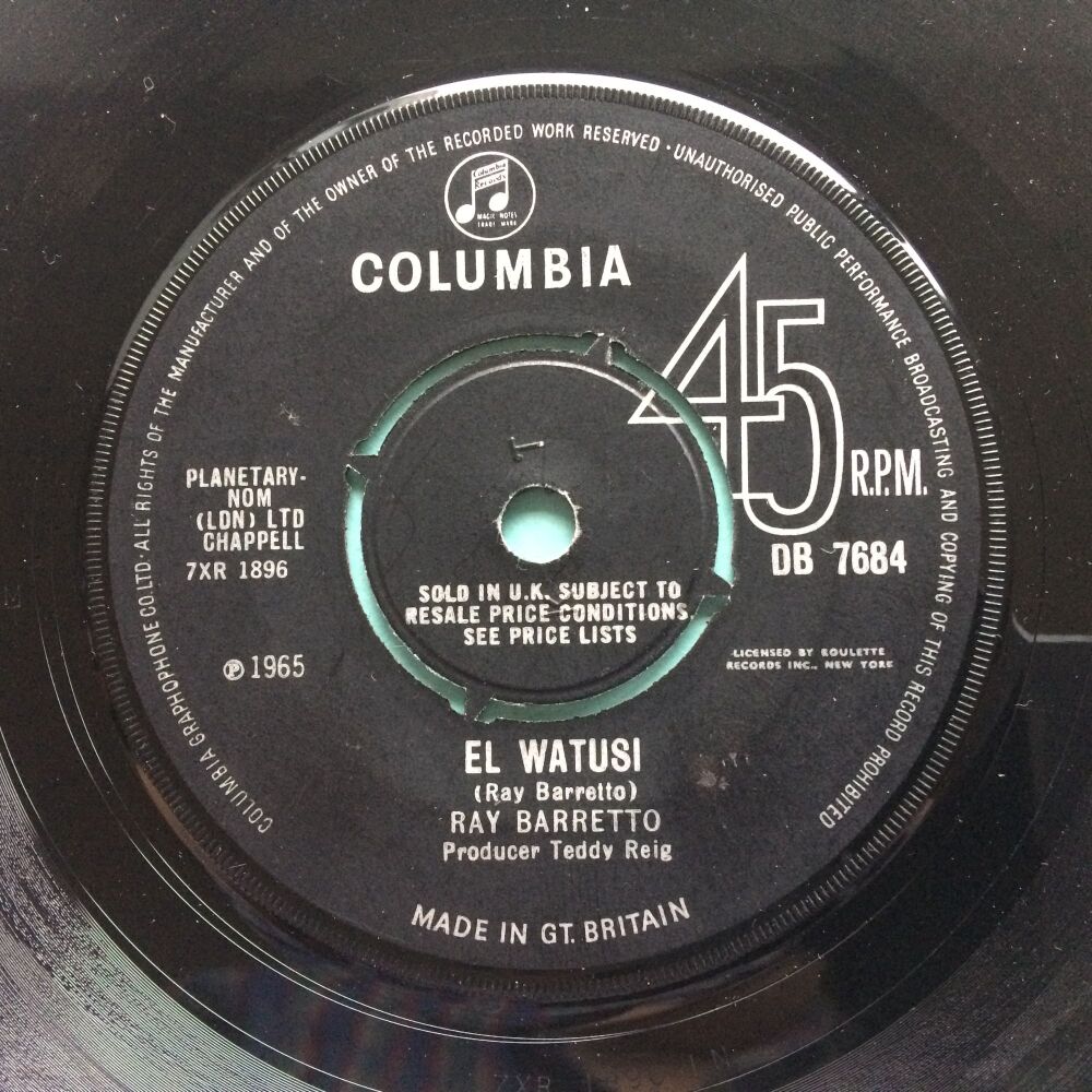 Ray Barretto - El Watusi - UK Columbia - Ex-