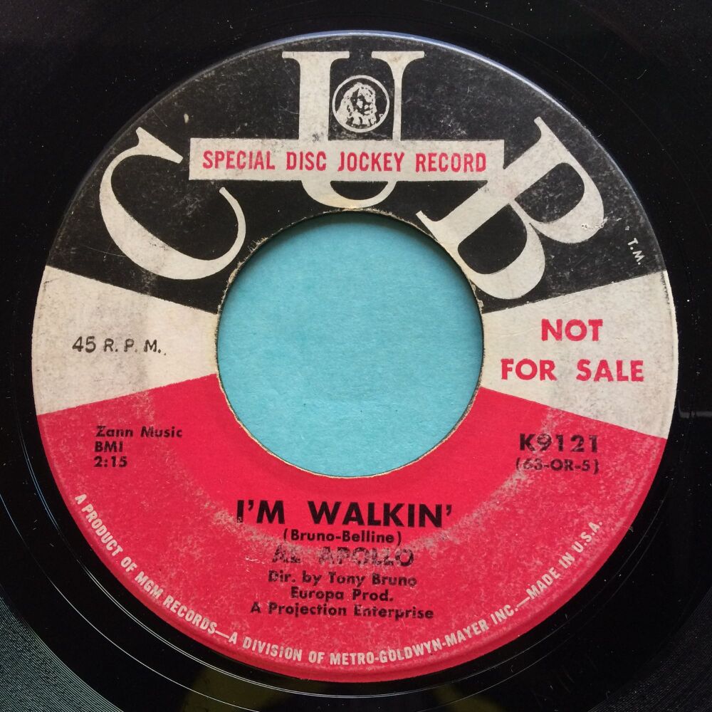 Al Apollo - I'm wakin' - Cub promo - Lots of light scattered surface marks, plays VG+ with occasional light noise. Check Soundfile.