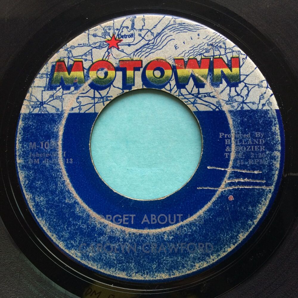 Carolyn Crawford - Forget about me  b/w Devil in his heart - Motown - Worn copy, lots of light surface marks, some light noise. Check Soundfiles.