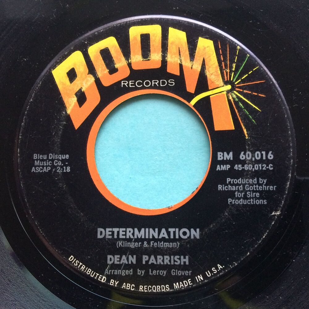 Dean Parrish - Determination b/w Turn on your lovelight - Boom - light surface marks, VG with light occasional noise (mainly on flip) music overpowers