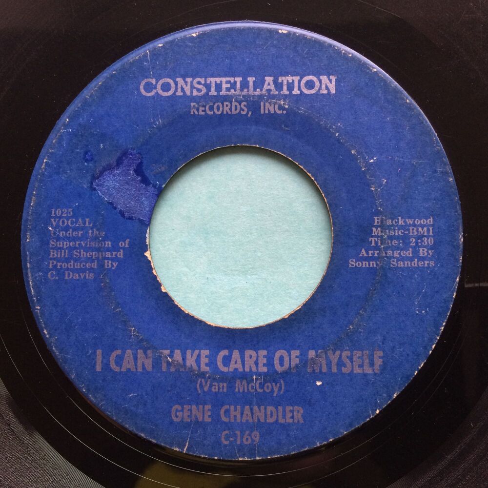 Gene Chandler &lrm;- I Can Take Care Of Myself b/w I can't save it - Constellation - Scruffy, well worn copy with a label tear, but both sides play GREAT