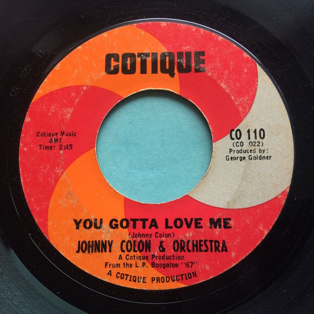 Johnny Colon - You Gotta Love Me - Cotique - Scruffy copy plays with some light background noise. - Please play soundfile.