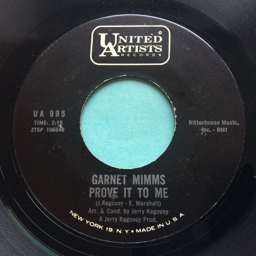 Garnet Mimms - Prove it to me - United Artists - VG+