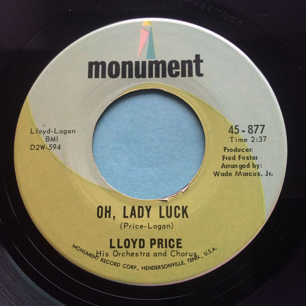 Lloyd Price - Oh, Lady Luck - Monument promo - Ex