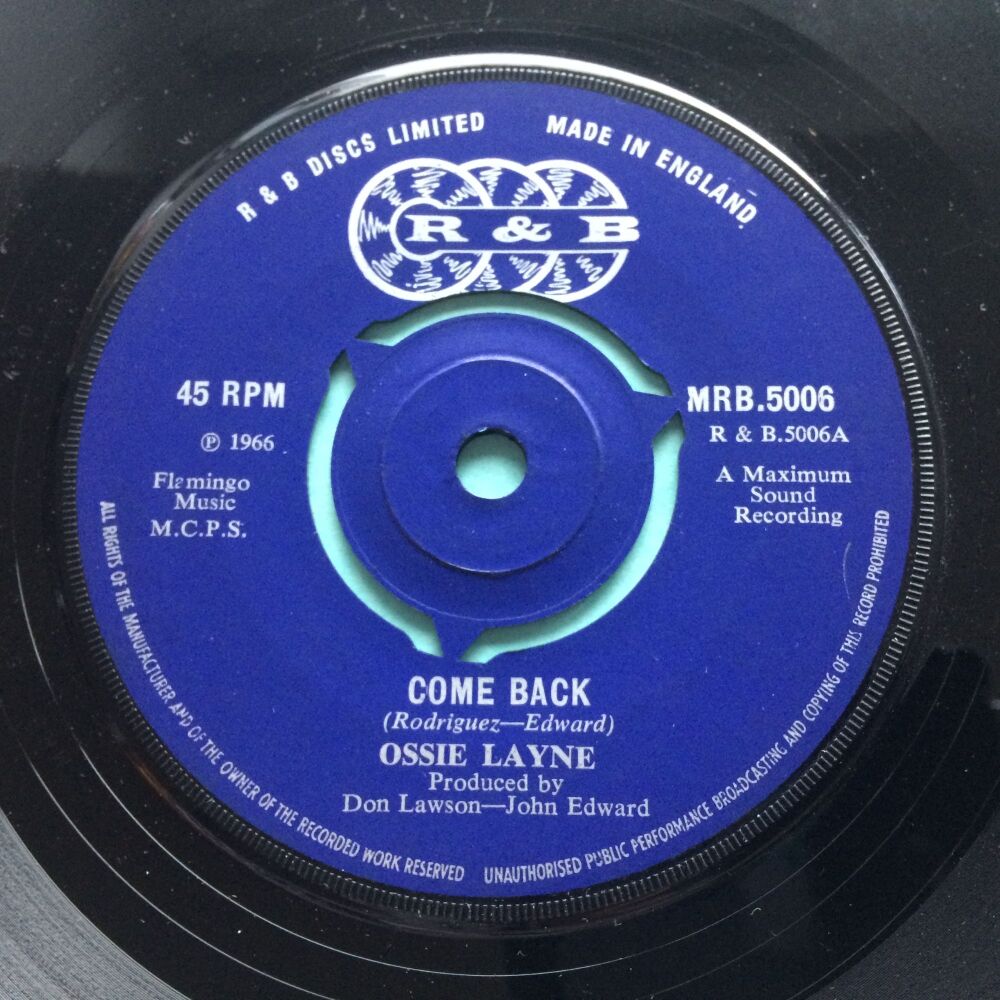 Ossie Layne - Come back - UK R&B - Ex