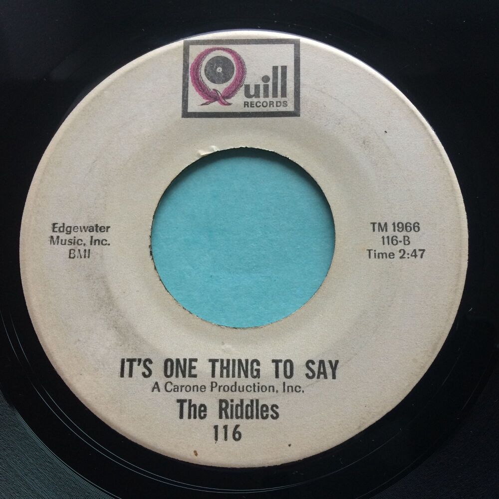 Riddles - One thing to say - Quill - Ex