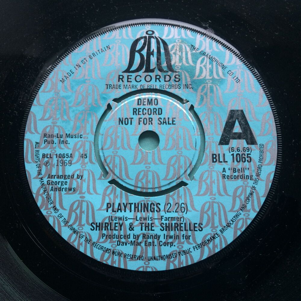 Shirley & the Shirelles - Playthings - UK Bell demo - Ex-