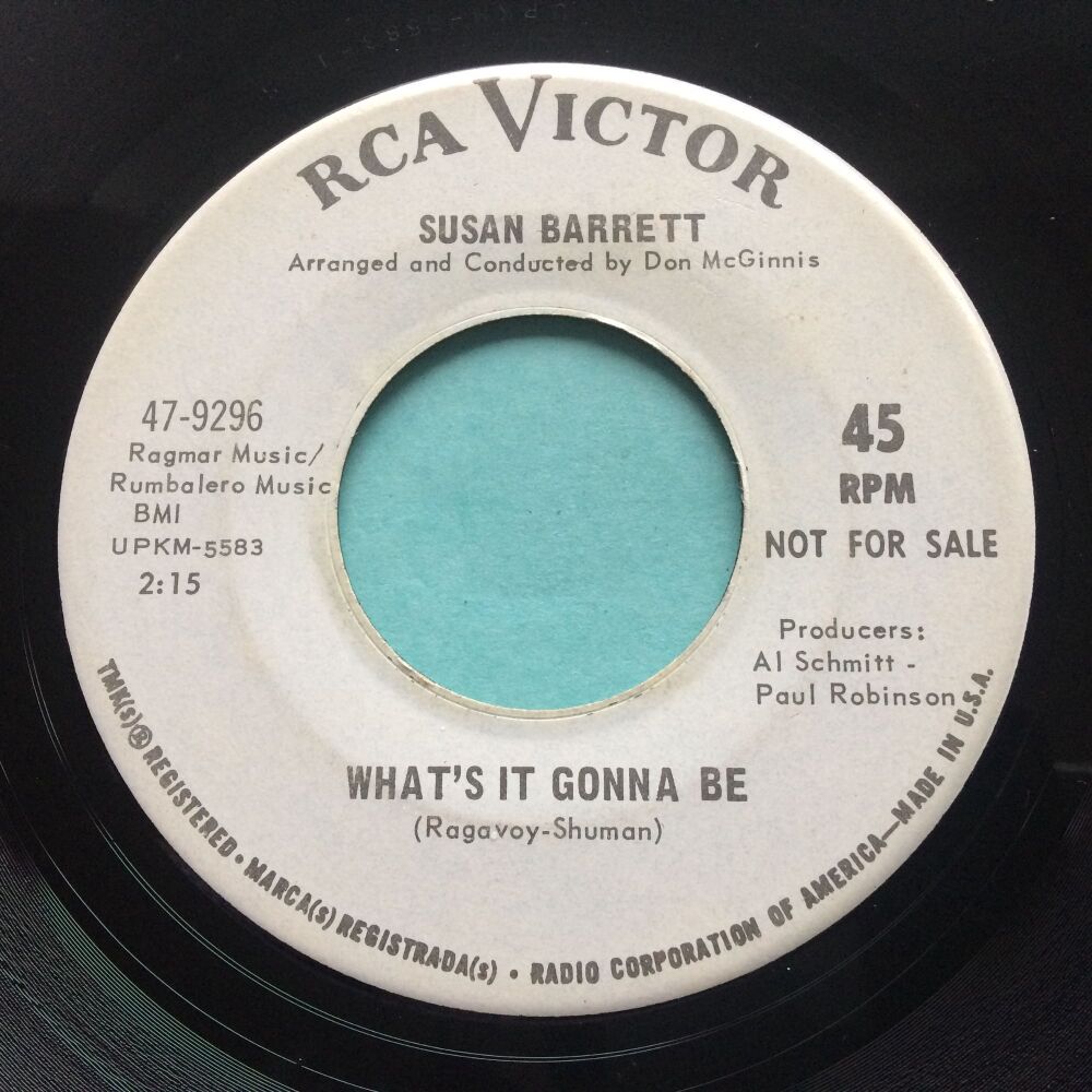 Susan Barrett - What's it gonna be b/w It's no secret - RCA promo - Ex