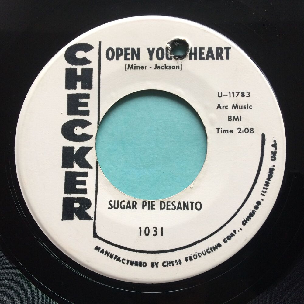 Sugar Pie DeSanto - Open your heart b/w Ask me - Checker promo - Ex-