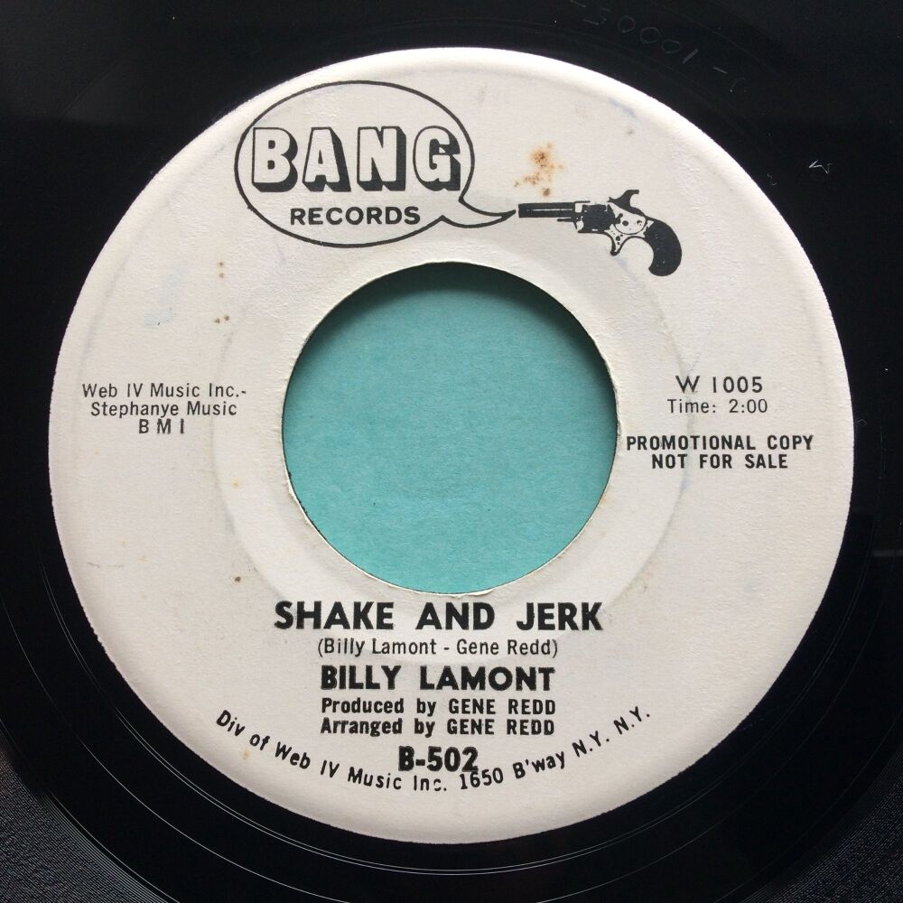 Billy Lamont - Shake and Jerk b/w Girls, Girls, Girls - Bang promo - Ex