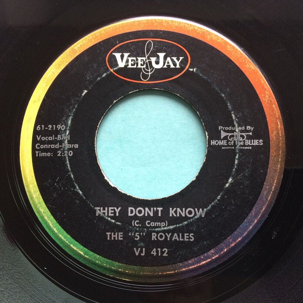 The 5 Royales - They don't know - Vee-Jay - VG+