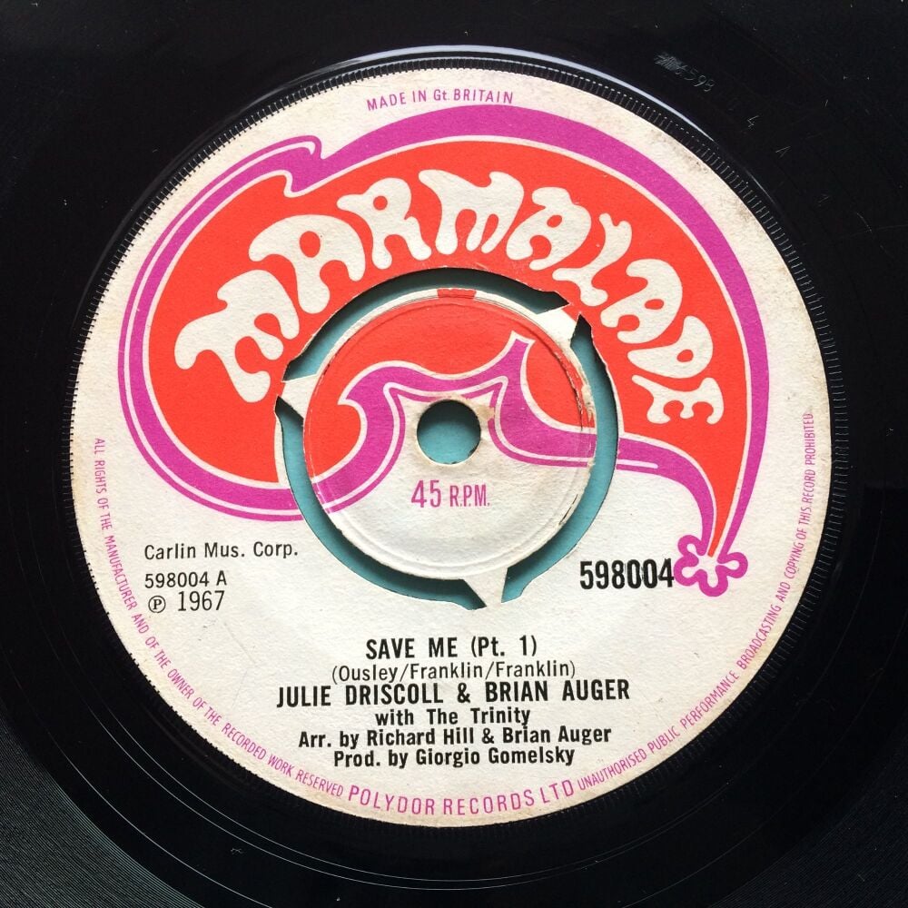 Julie Driscoll & Brian Auger - Save me - Marmalade - VG+