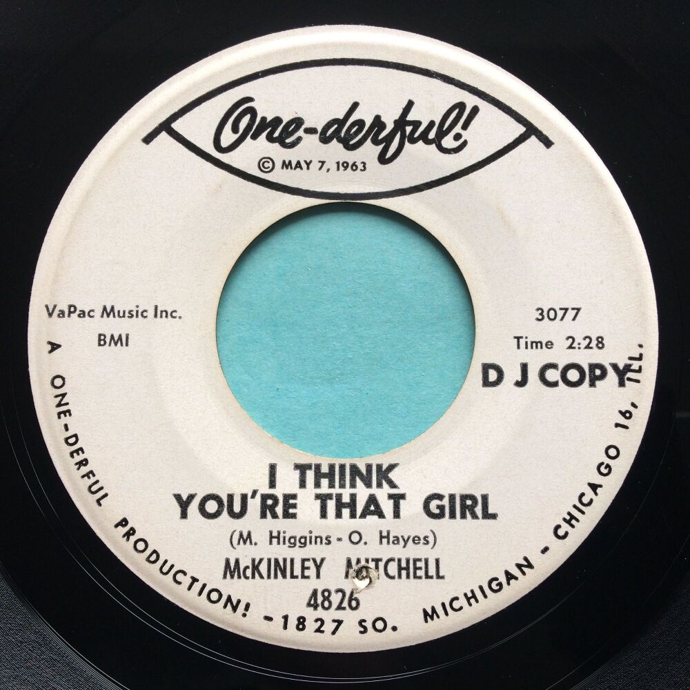 McKinley Mitchell - I think you're that girl b/w You know I've tried - One-derful promo - Ex