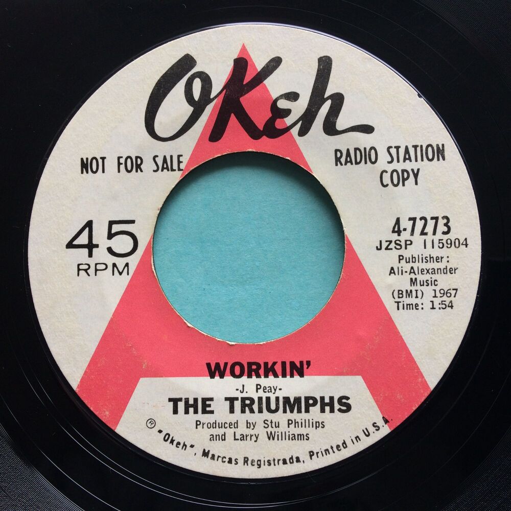Triumphs - Workin' b/w Memories - Okeh promo - VG+