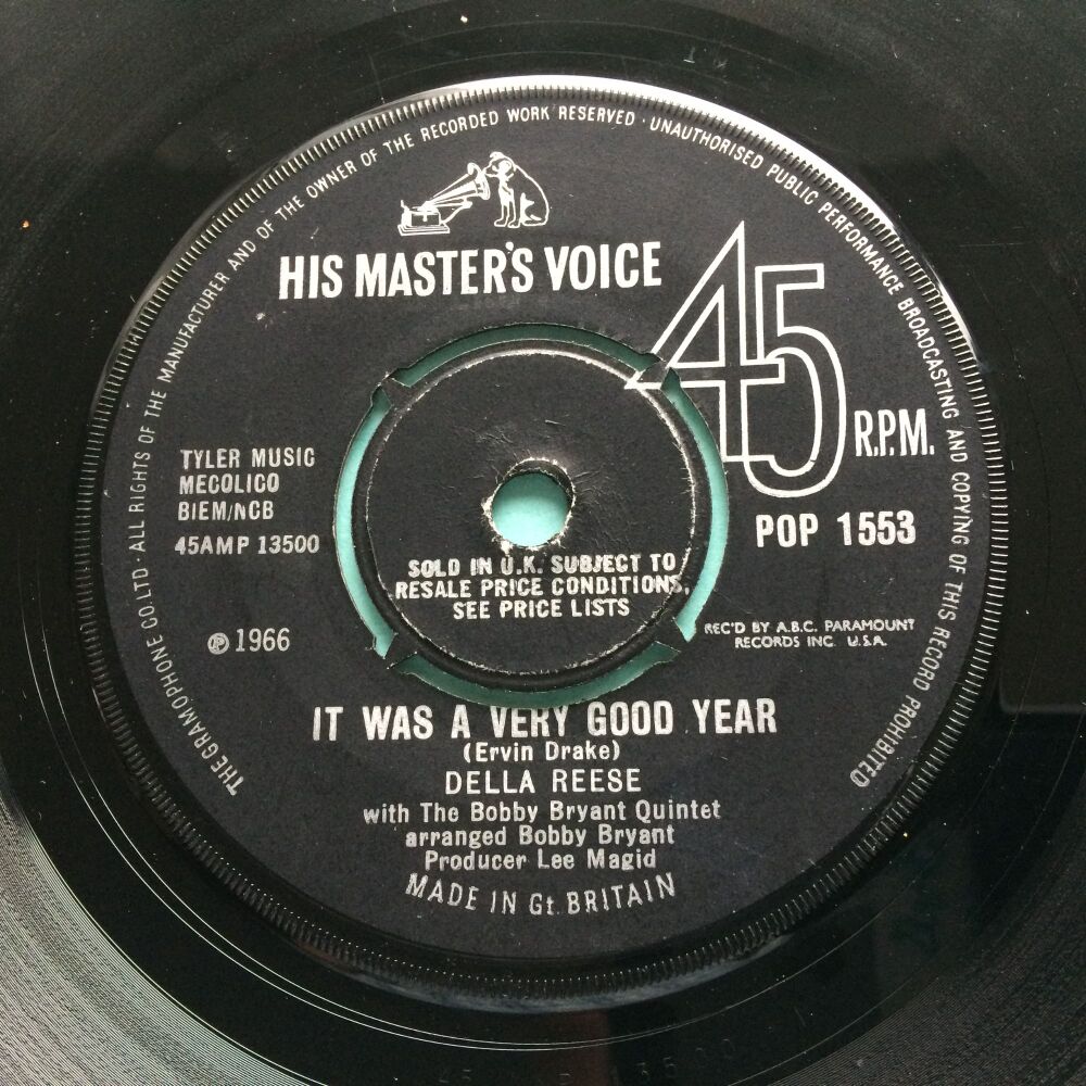 Della Reese - It was a very good year - U.K. H.M.V. - VG+
