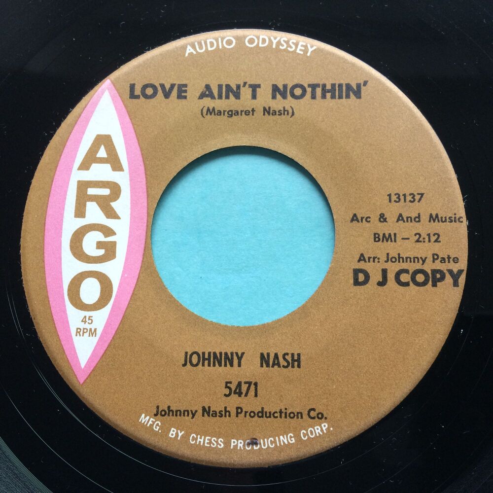 Johnny Nash - Love ain't nothin' - Argo promo - Ex