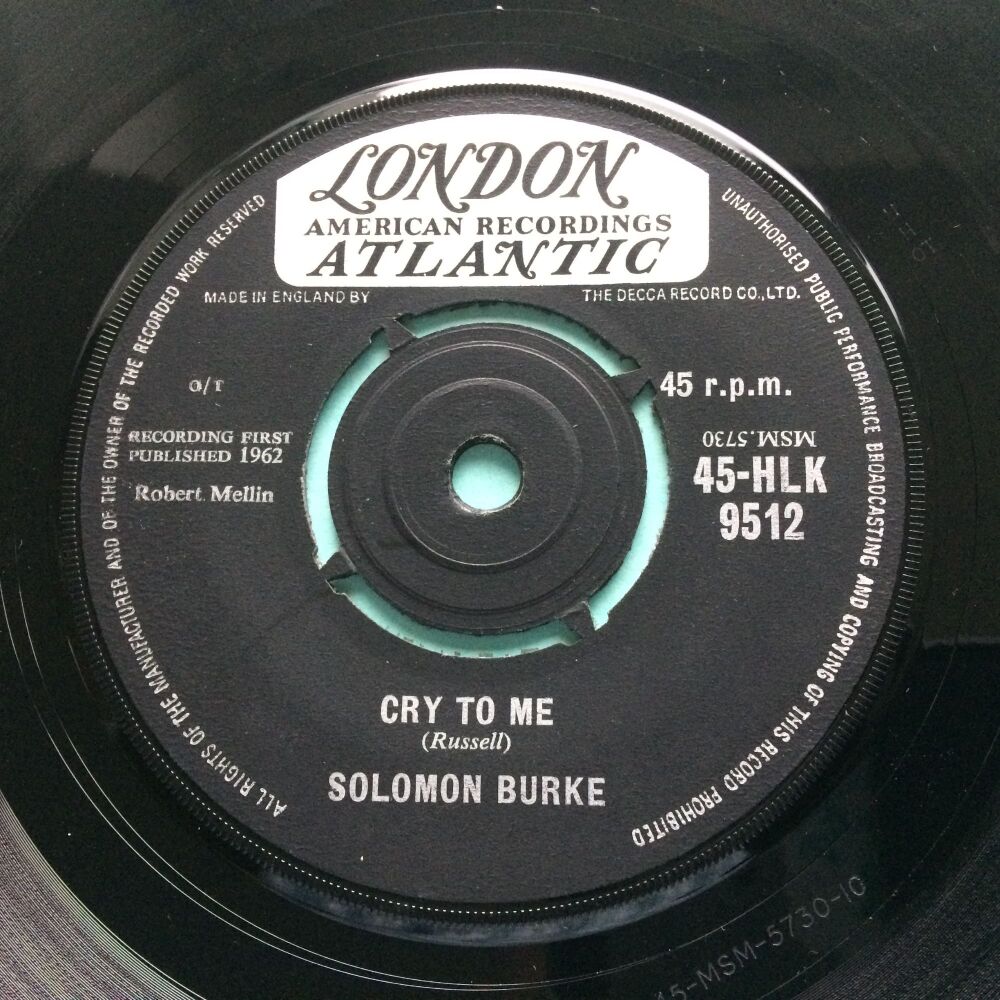 Solomon Burke - Cry to me - U.K. London - Ex