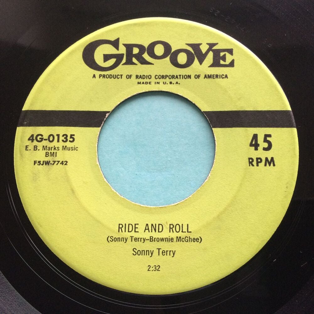 Sonny Terry - Ride and roll b/w Hootin' Blues #2 - Groove - Ex