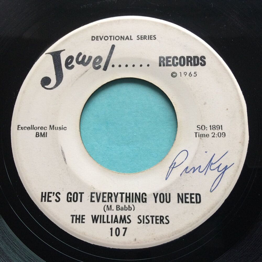 The Williams Sisters - He's got everything you need - Jewel promo - VG+ (wol)