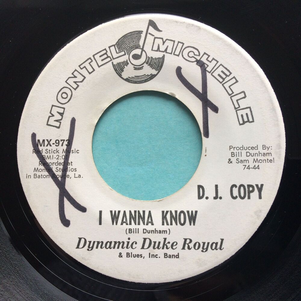 Dynamic Duke Royal - I wanna know - Montel Michelle promo - VG+