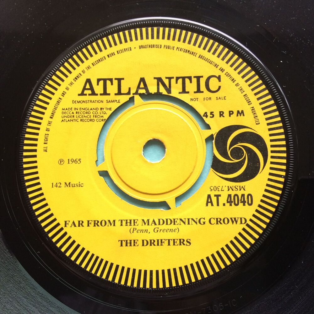 Drifters - Far from the maddening crowd b/w I'll take you where the music's playing - UK Atlantic demo - VG+
