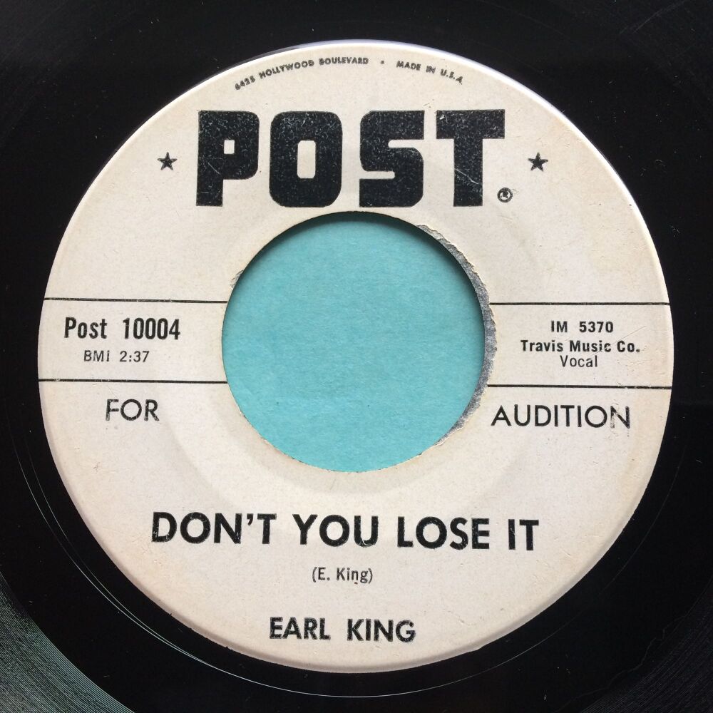 Earl King - Don't you lose it - Post promo - VG+ (flip is low grade)