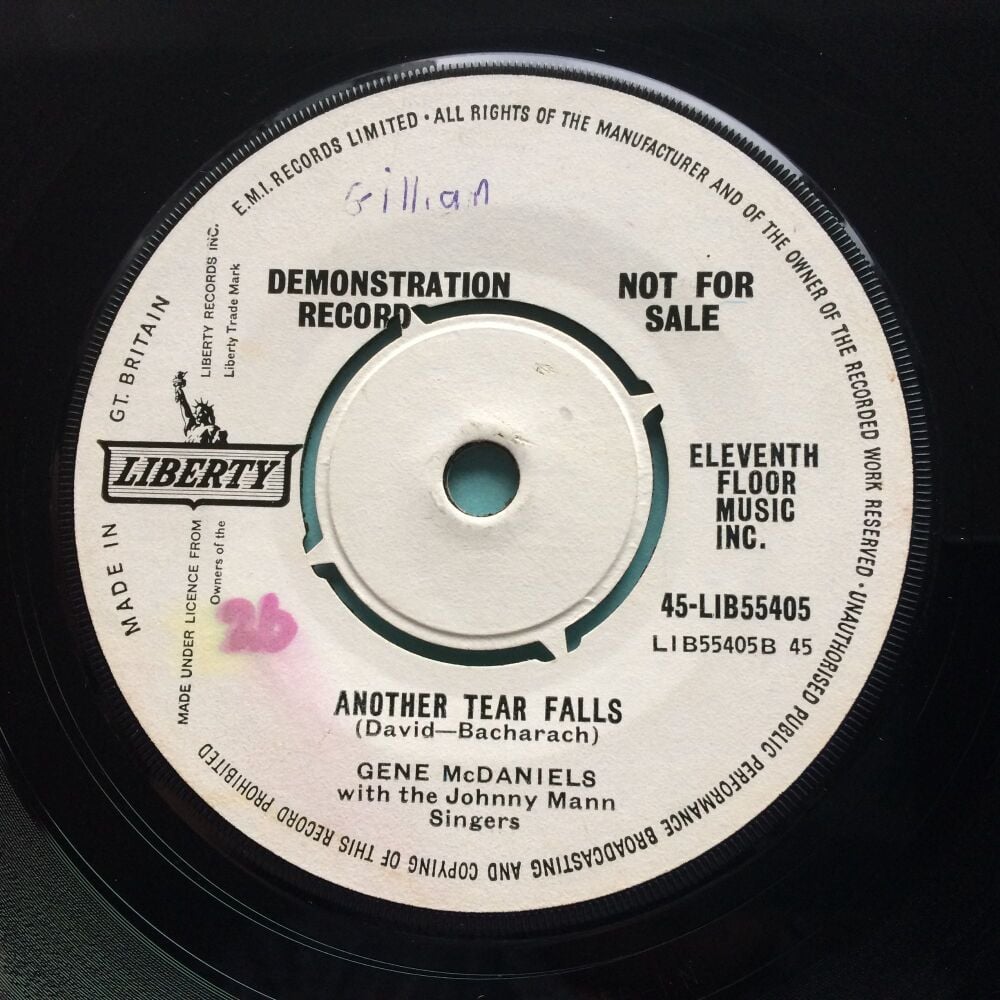Gene McDaniels - Another tear falls - UK Liberty demo - Ex- (swol)