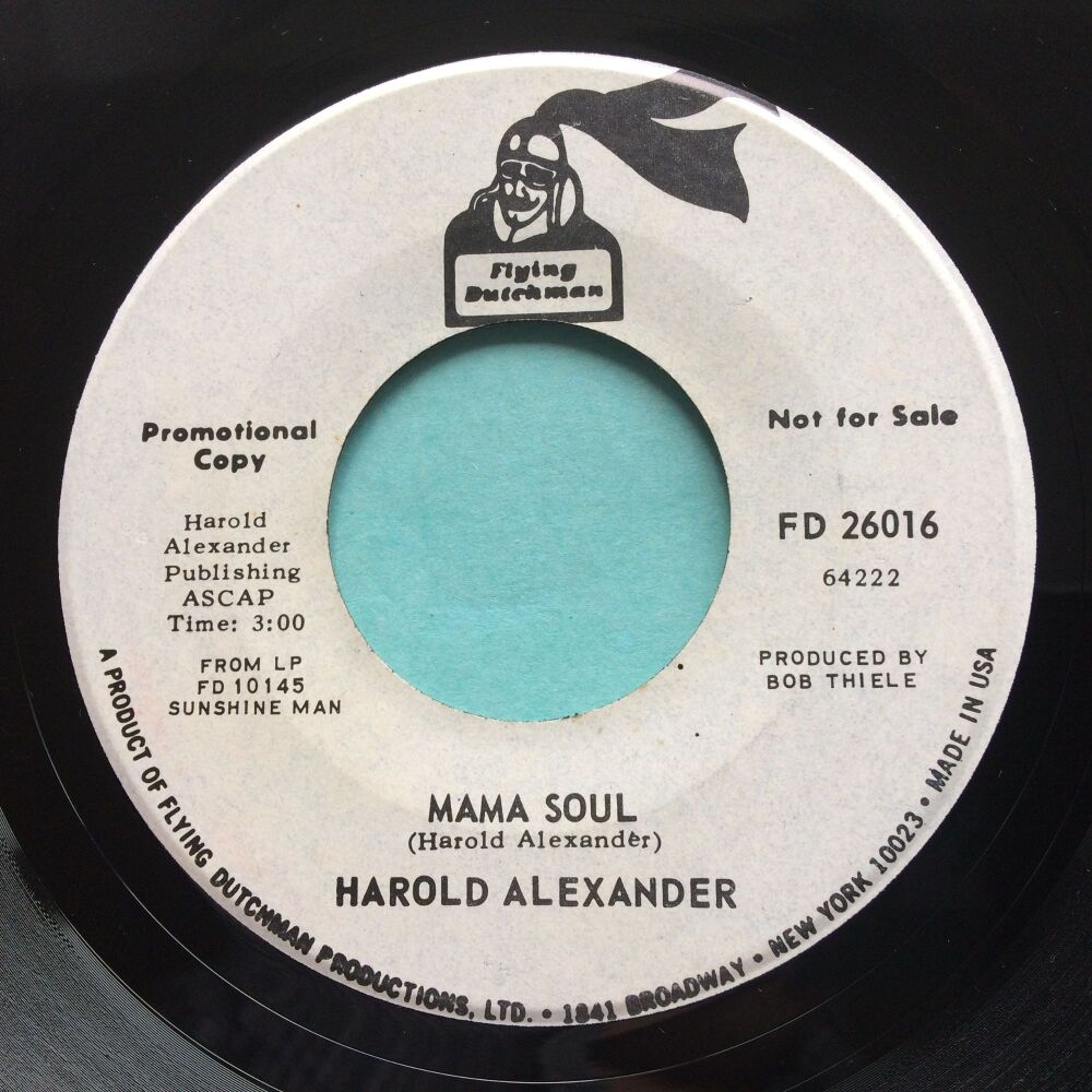 Harold Alexander - Mama soul b/w Sunshine man - Flying Dutchman promo - VG+