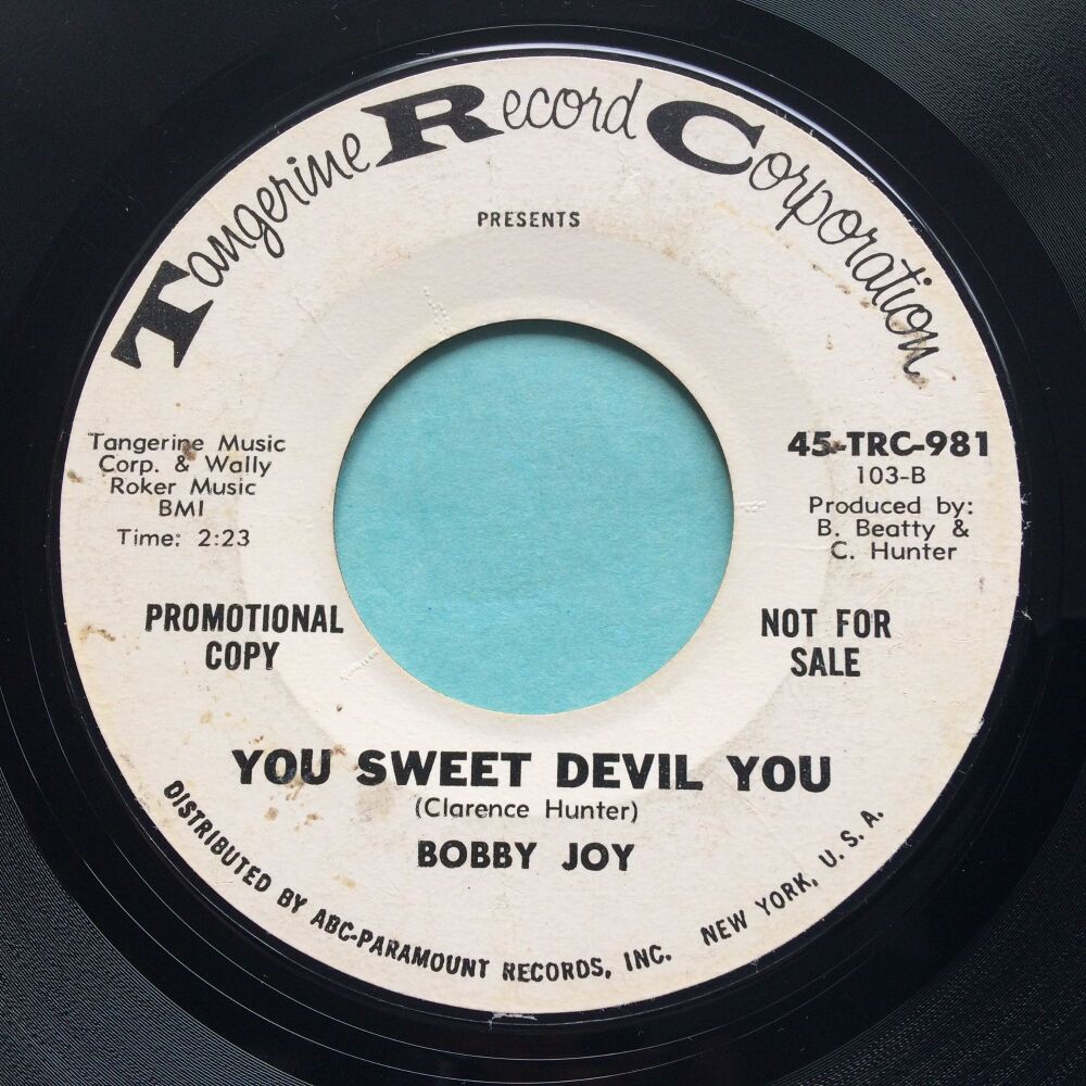 Bobby Joy - You sweet devil you - Tangerine promo - VG+