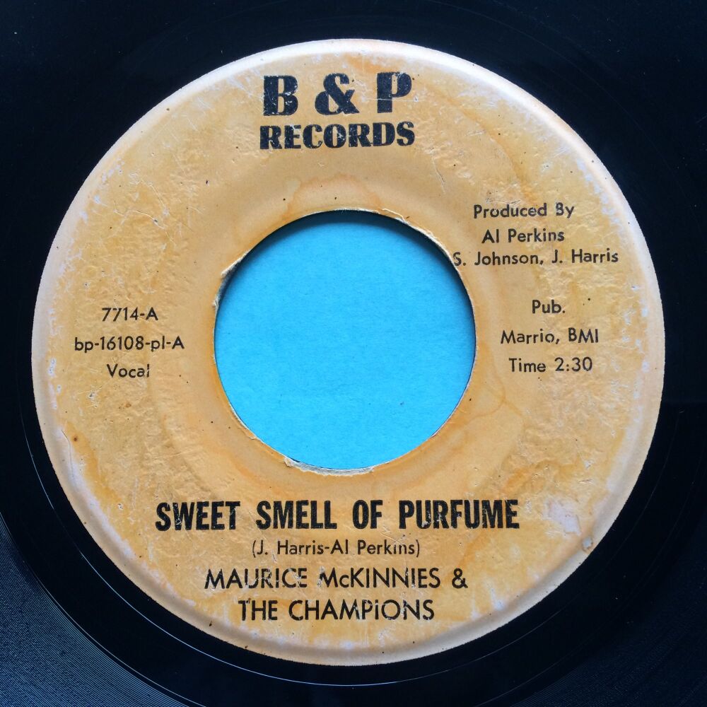 Maurice McKinnies And The Champions &lrm;&ndash; Sweet Smell Of Purfume / Pouring Water On A Drowning Man - B&P - VG