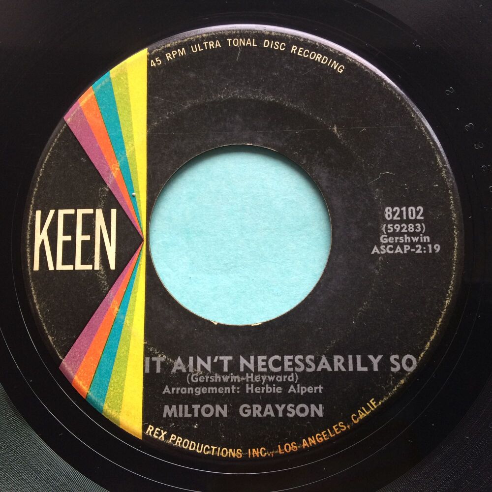 Milton Grayson - It ain't necessarily so - Keen - VG+