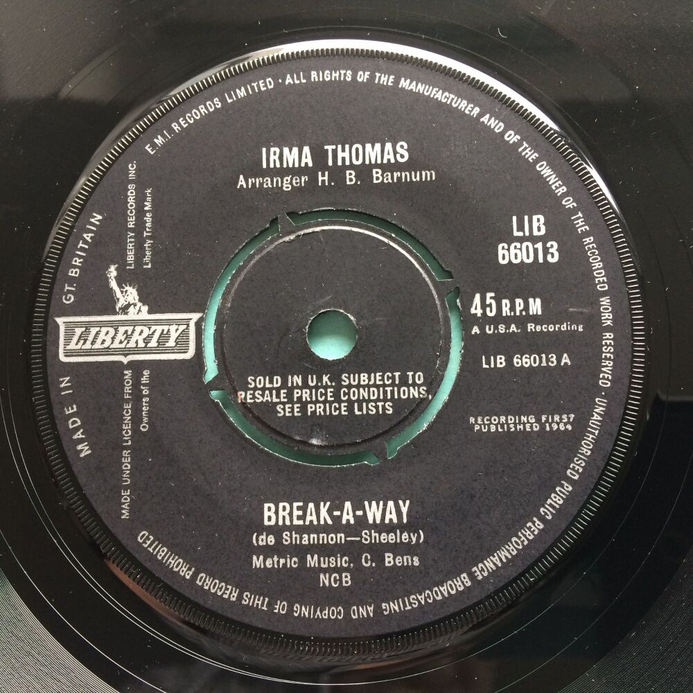 Irma Thomas - 'Break-A-Way' - UK Liberty - Ex-