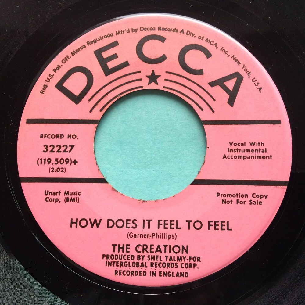 Creation - How does it feel b/w Life is just beginning - Decca promo - Ex