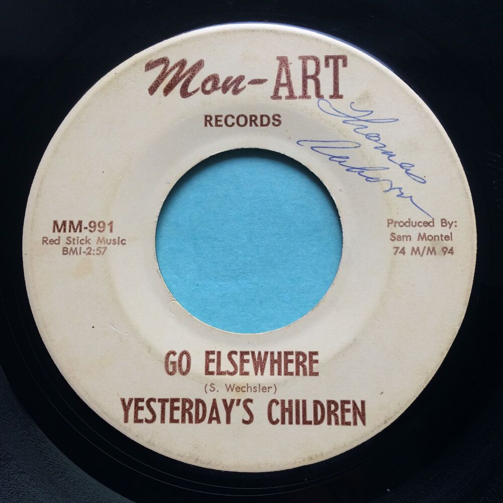 Yesterday's Children - Go elsewhere b/w Tobacco Road - Mon-Art - VG+