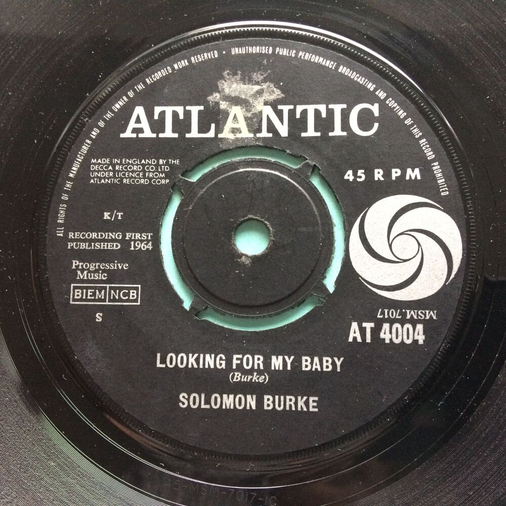 Solomon Burke - Looking for my baby b/w Everybody needs somebody - UK Atlantic - VG+