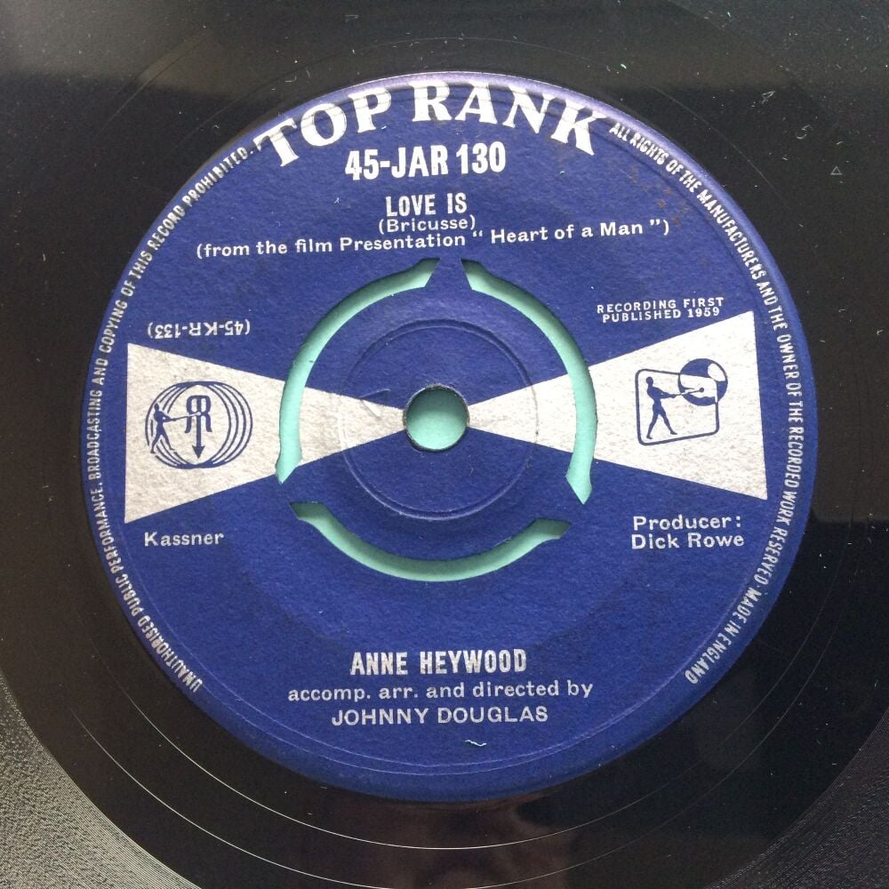 Anne Heywood - Love is - U.K. Top Rank - Ex