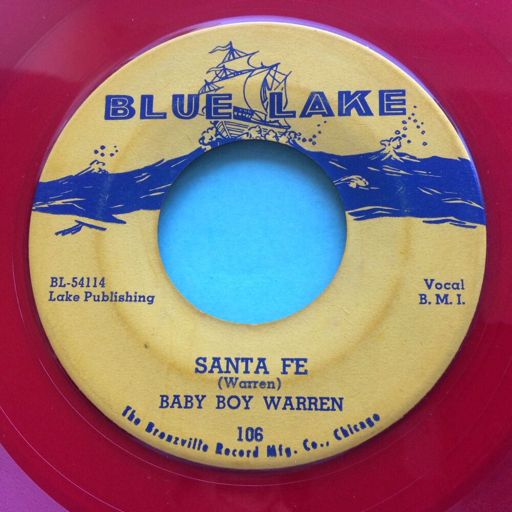 Baby Boy Warren - Santa Fe b/w Mattie Mae - Blue Lake (red vinyl) - VG+