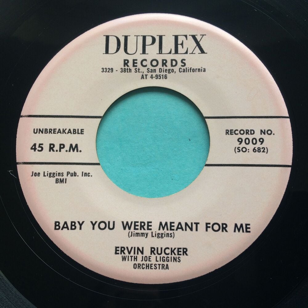 Ervin Rucker - Baby you were meant for me - Duplex - Ex-