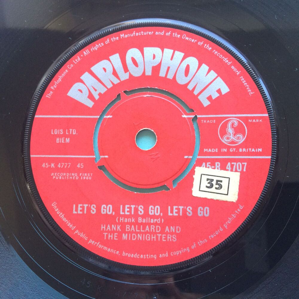Hank Ballard  and The Midnighters - Let's go, Let's go, Let's go - U.K. Parlophone - Ex-