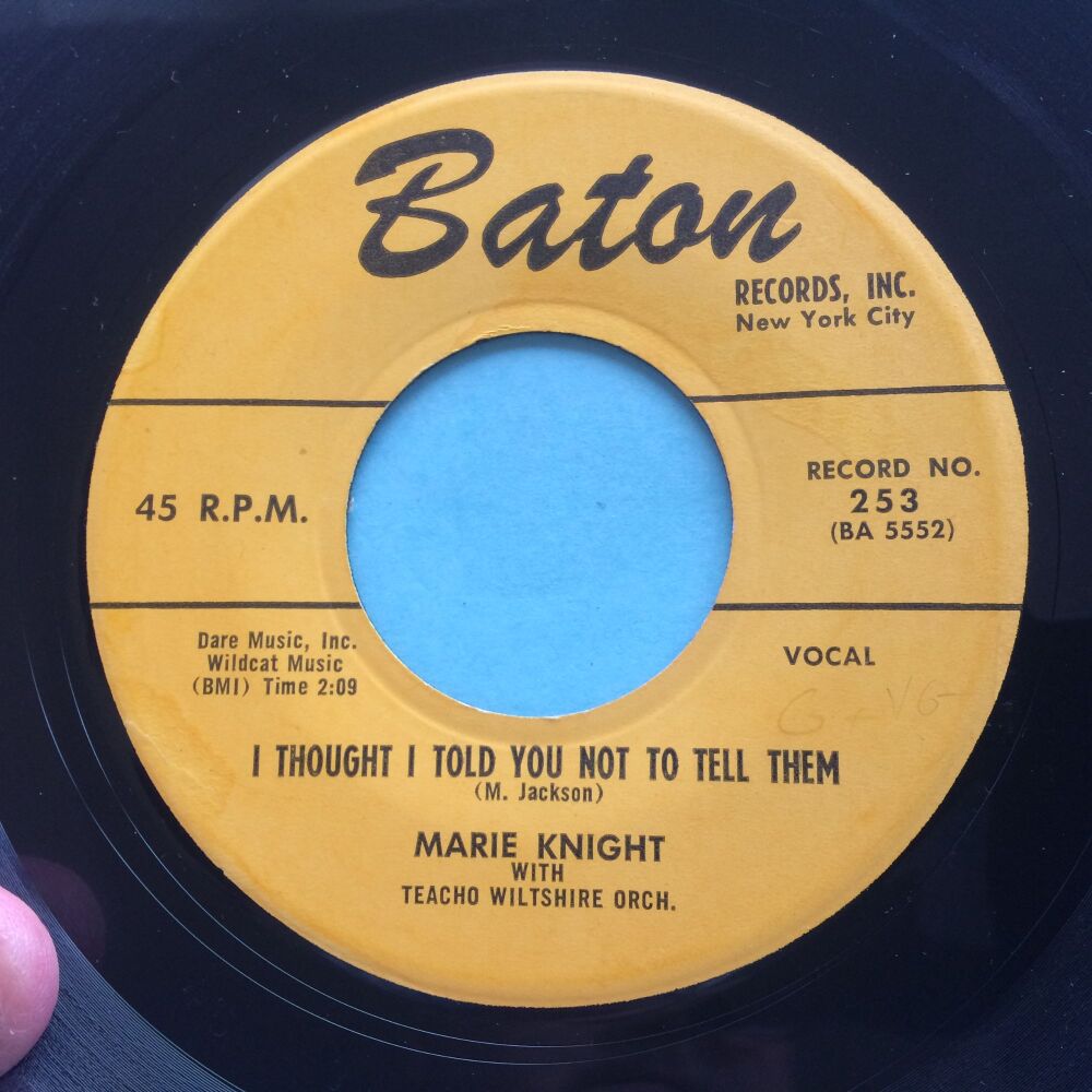 Marie Knight - I thought I told you not to tell them - Baton- VG+