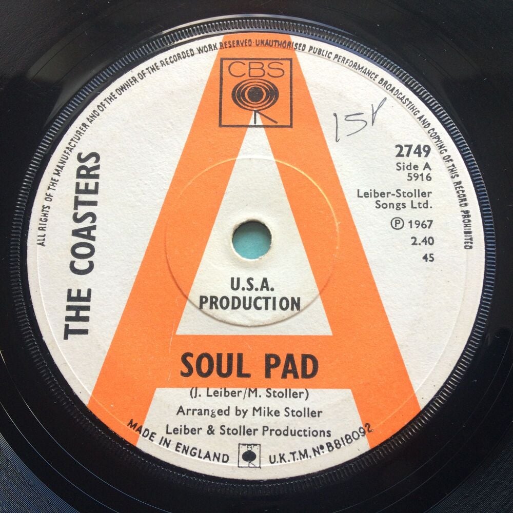 Coasters - Soul Pad - U.K. CBS demo - VG+