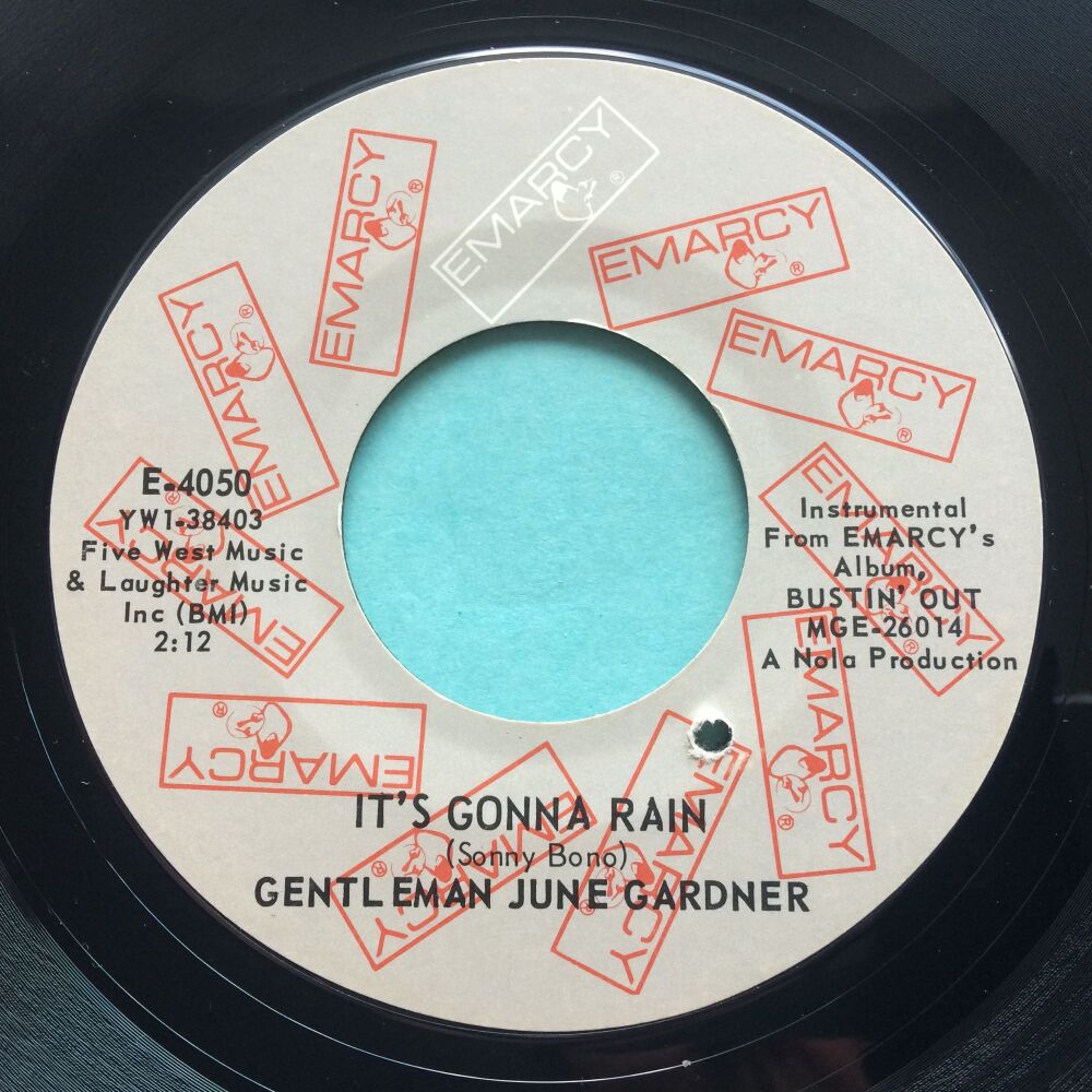 Gentleman June Gardner - It's gonna rain b/w Last night - Emarcy - Ex