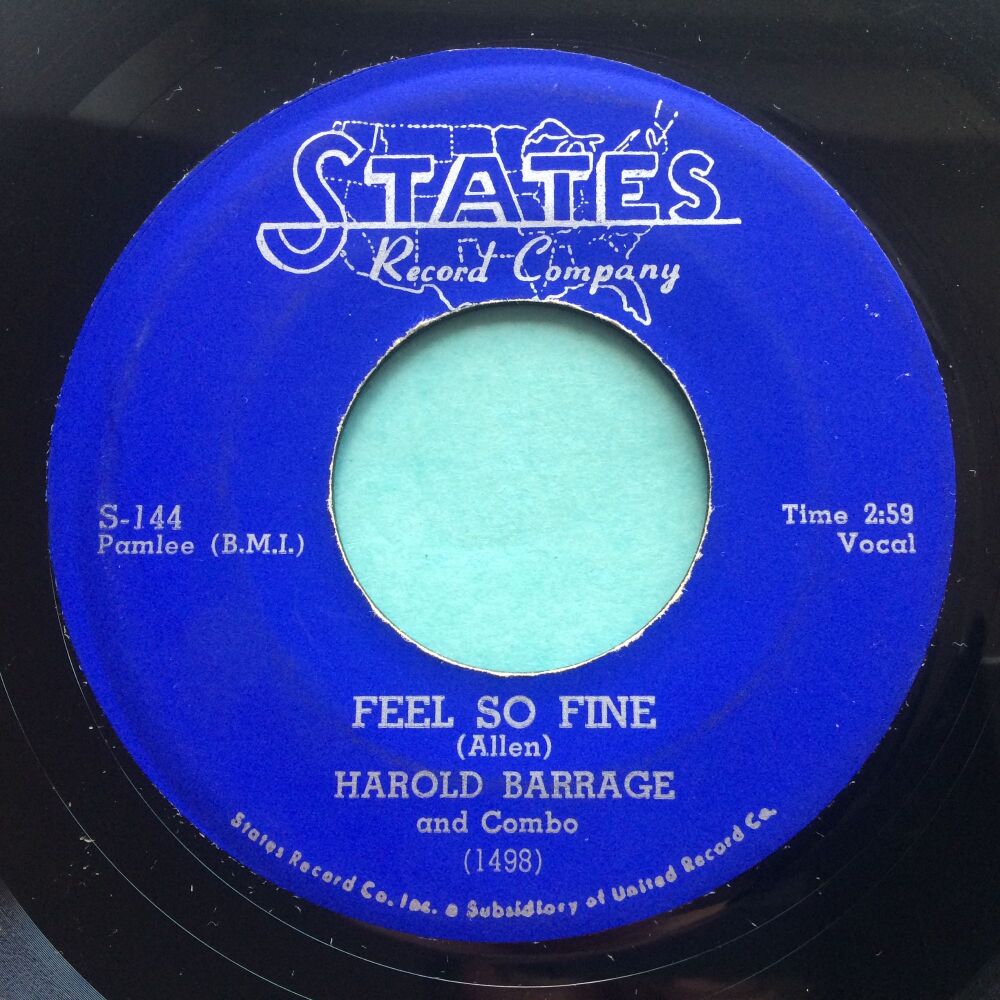 Harold Barrage - Feel so fine - States - Ex-