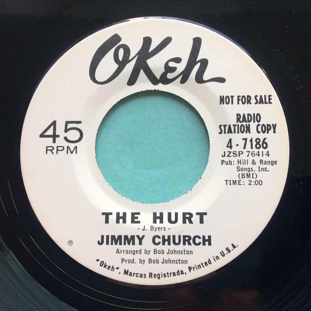 Jimmy Church - The hurt - Okeh promo - Ex