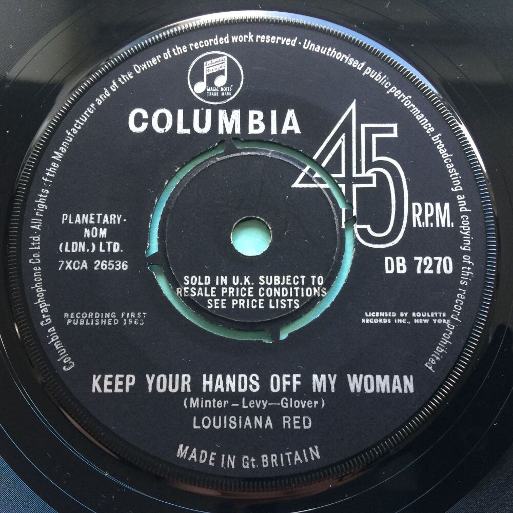 Louisiana Red &lrm;- Keep Your Hands Off My  Woman - U.K. Columbia - Ex